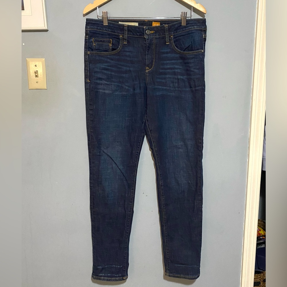 Pilcro and the Letterpress Anthropologie Stet Dark Wash Jeans size 31